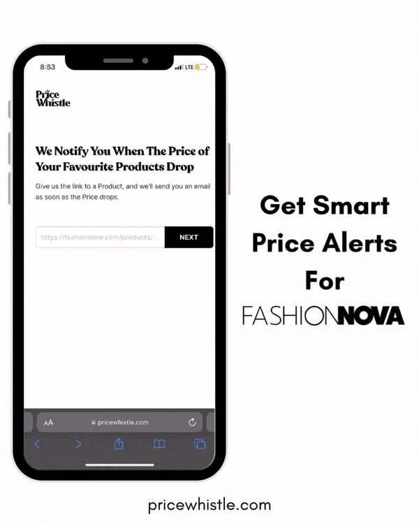 How to get discount alerts for Fashion Nova items with Price Whistle