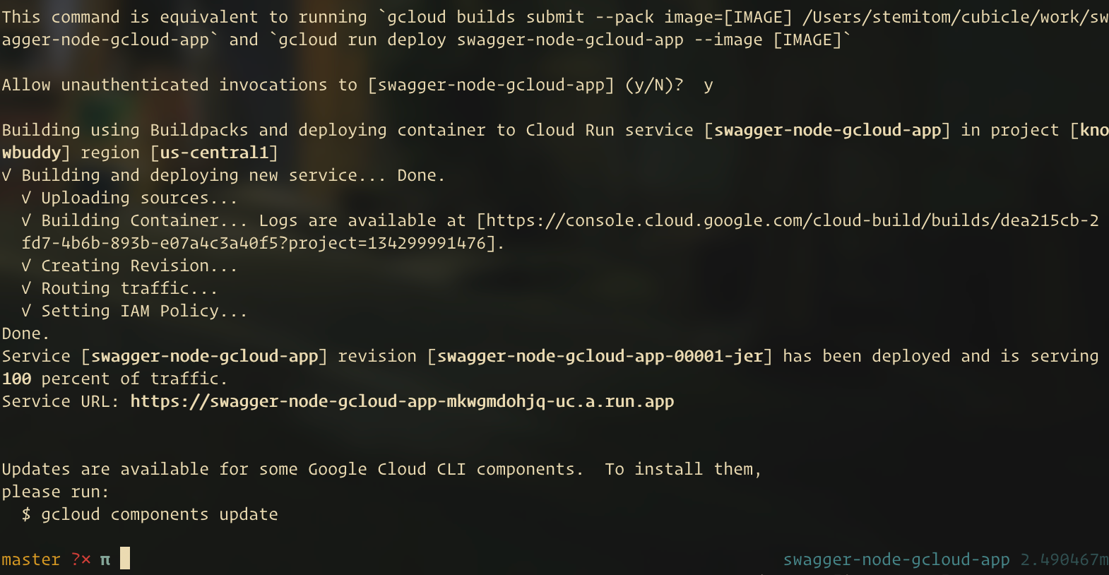 Deploying Swagger Documentation on Google Cloud